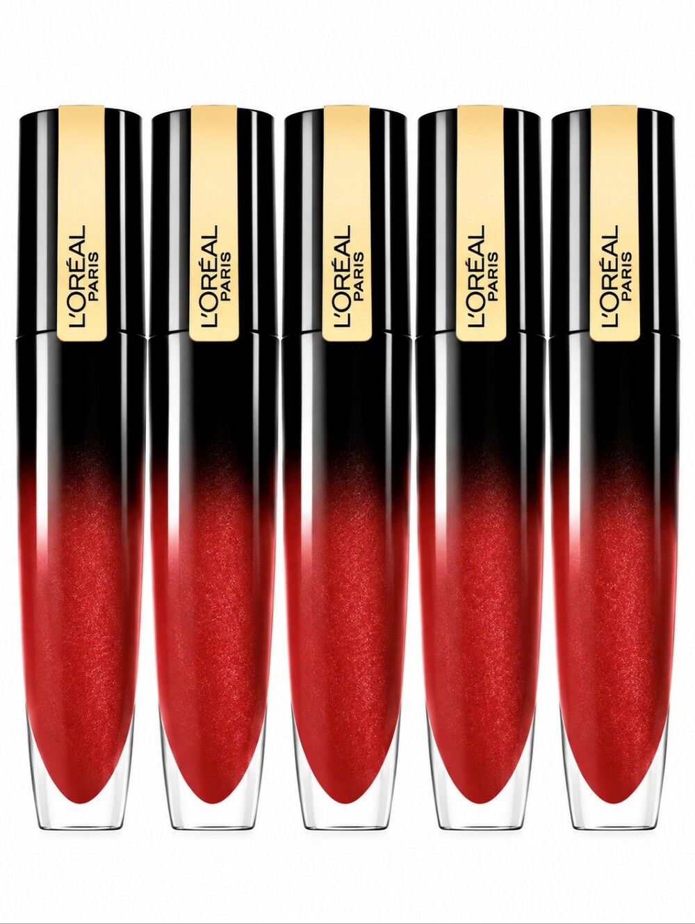 5 x L'Oreal Paris Brilliant Signature Shiny Lip Stain 317 Be Fiery